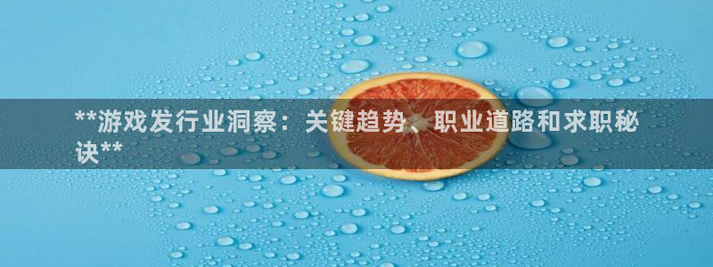 天辰娱乐百度百科大全：**游戏发行业洞察：关键趋势、职业道路和求职秘
诀**
