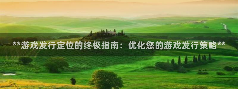 天辰会员注册链接怎么打开：**游戏发行定位的终极指南：优化您的游戏发行策略**