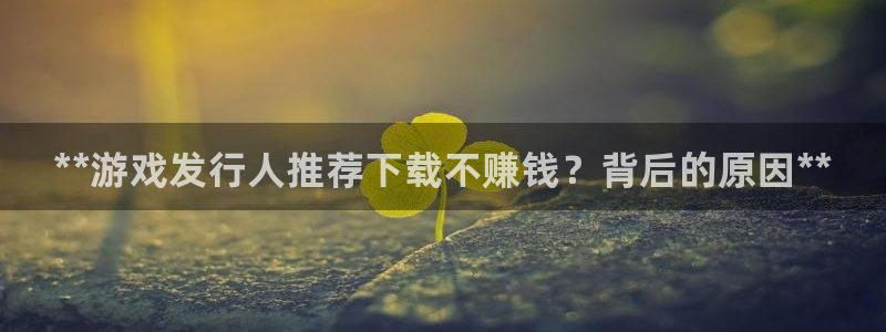 天辰测绘：**游戏发行人推荐下载不赚钱？背后的原因**